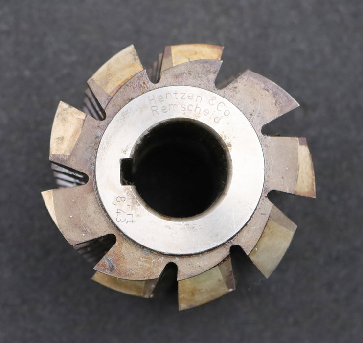 Bild des Artikels HENTZEN-Zahnrad-Wälzfräser-m=-3,75mm-EGW-20°-BPIII-nach-DIN-3972-Ø81x75xØ27mm