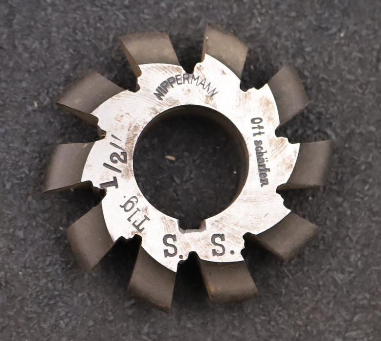 Bild des Artikels NIPPERMANN-Rollkettenrad-Formfräser-Teilung=-12,7mm=-1/2''-Ø70x27mm-mit-LKN