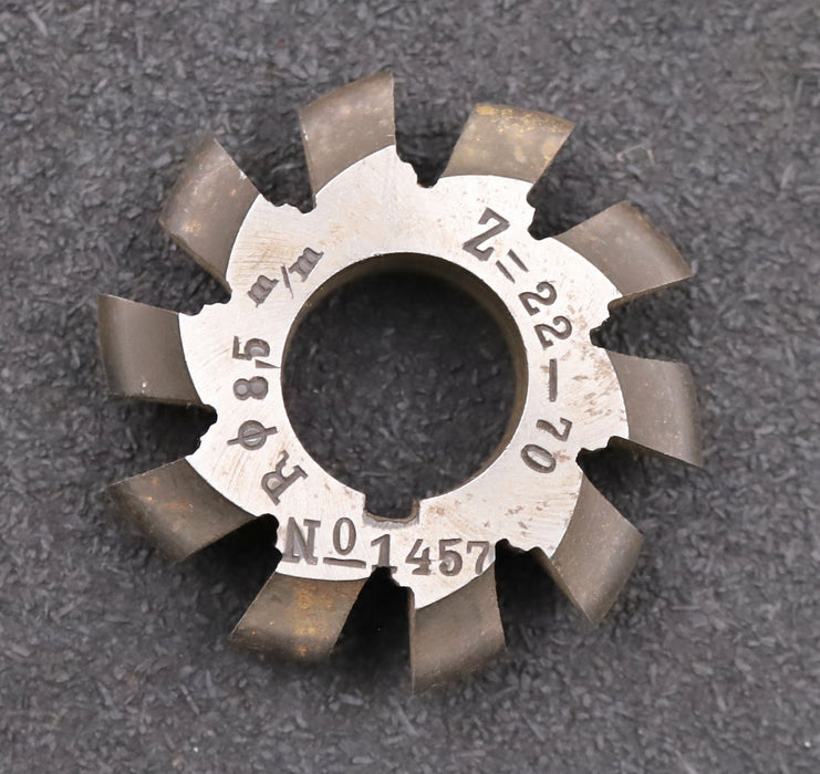 Bild des Artikels NIPPERMANN-Rollkettenrad-Formfräser-Teilung=-12,7mm=-1/2''-Ø70x27mm-mit-LKN