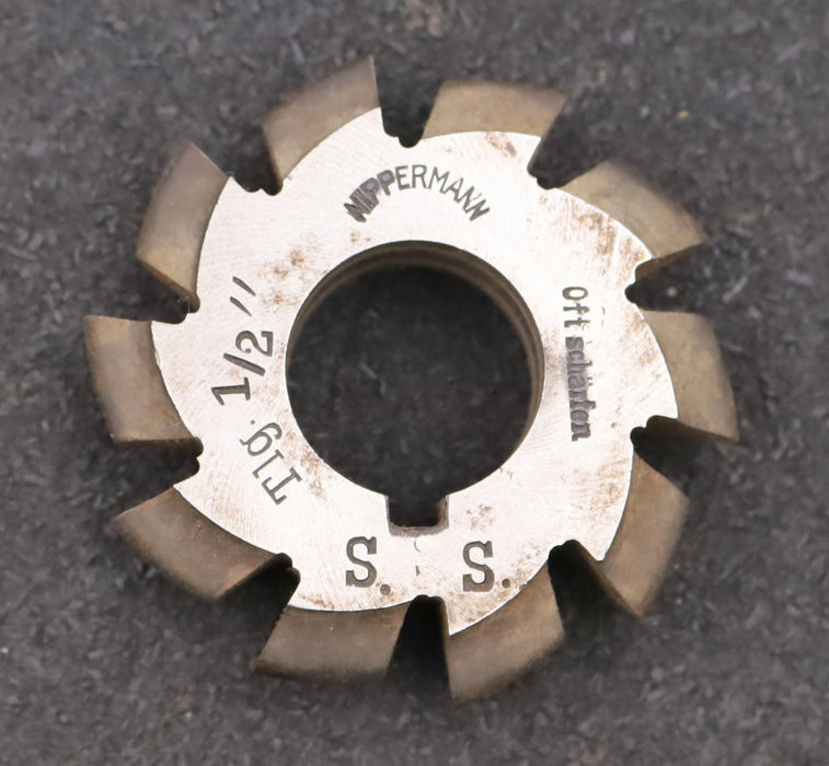 Bild des Artikels NIPPERMANN-Rollkettenrad-Formfräser-Teilung=-12,7mm=-1/2''-Ø70x27mm-