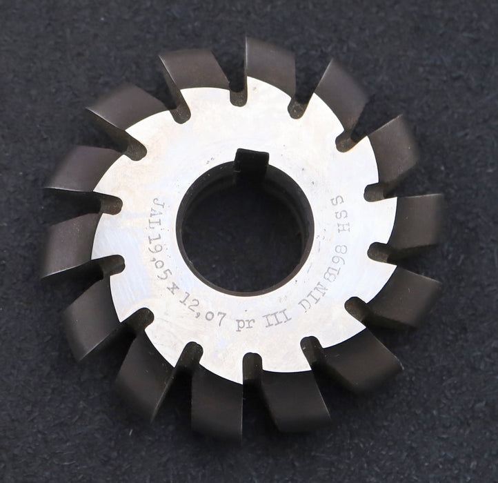 Bild des Artikels JAL-Rollkettenrad-Formfräser-Teilung=-19,05mm=-3/4''-RollenØ-12,07mm