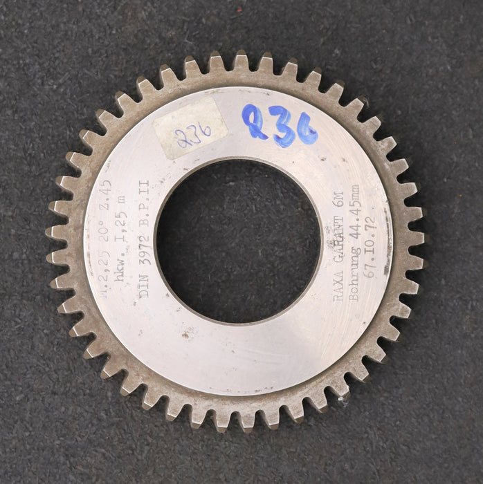 Bild des Artikels RAXA-GARANT-Scheibenschneidrad-m=-2,25mm-EGW-20°-Z=-45-BP-II-hkw--1,25m-DIN3972