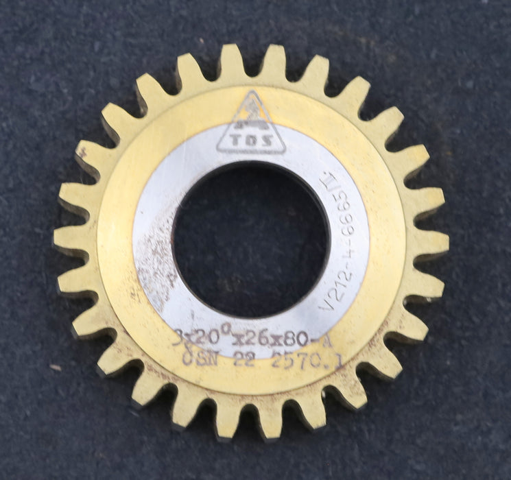 Bild des Artikels TOS-Scheibenschneidrad-m=-3mm-EGW-20°-Z=-26-BP-II-Ø82x22xØ1-1/4"-Qualität-A