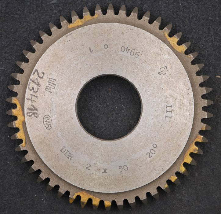 Bild des Artikels PWS-Scheibenschneidrad-m=-2mm-EGW-20°-Z=-50-BP-III-Ø105x11xØ1-1/4"-gebraucht