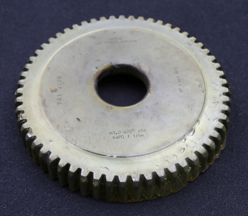 Bild des Artikels LORENZ-Scheibenschneidrad-m=-3mm-EGW-20°-Z=-58-haP0-1-1/6m-BP-I-Ø180x25xØ1-3/4"