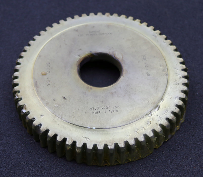 Bild des Artikels LORENZ-Scheibenschneidrad-m=-3mm-EGW-20°-Z=-58-haP0-1-1/6m-BP-I-Ø180x25xØ1-3/4"