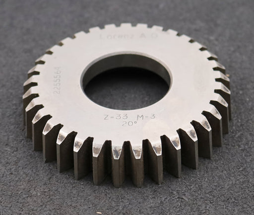 Bild des Artikels LORENZ-Scheibenschneidrad-m=-3mm-EGW-20°-Z=-33-Ø107x16xØ1-3/4"-gebraucht