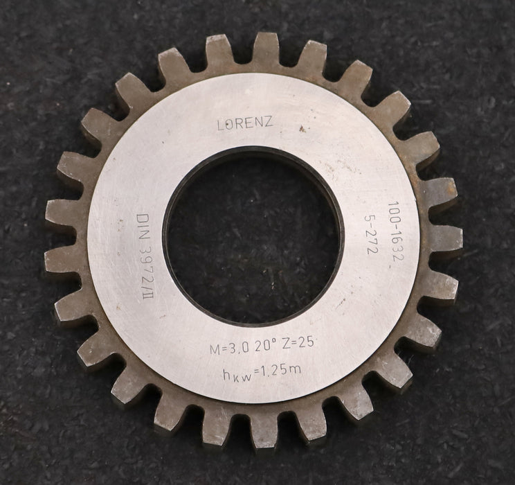 Bild des Artikels LORENZ-Scheibenschneidrad-m=-3mm-EGW-20°-Z=-25-hkw=-1,25m-BP-II-Ø78x13xØ1-1/4"