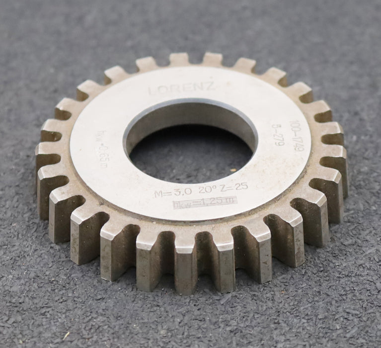 Bild des Artikels LORENZ-Scheibenschneidrad-m=-3mm-EGW-20°-Z=-25-hkw=-0,65m-Ø79x15xØ1-1/4"
