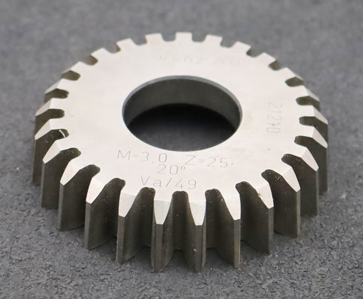 Bild des Artikels LORENZ-Scheibenschneidrad-m=-3mm-EGW-20°-Z=-25-Ø83x20xØ1-1/4"-gebraucht