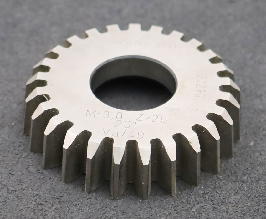 Bild des Artikels LORENZ-Scheibenschneidrad-m=-3mm-EGW-20°-Z=-25-Ø83x20xØ1-1/4"-gebraucht