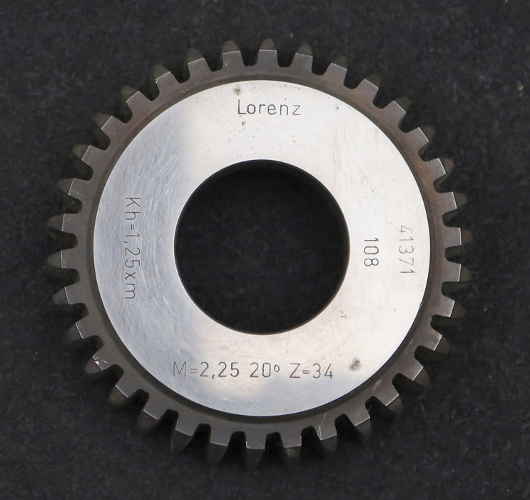 Bild des Artikels LORENZ-Scheibenschneidrad-m=-2,25mm-EGW-20°-Z=-34-Kh=-1,25xm-Ø83x21xØ1-1/4"