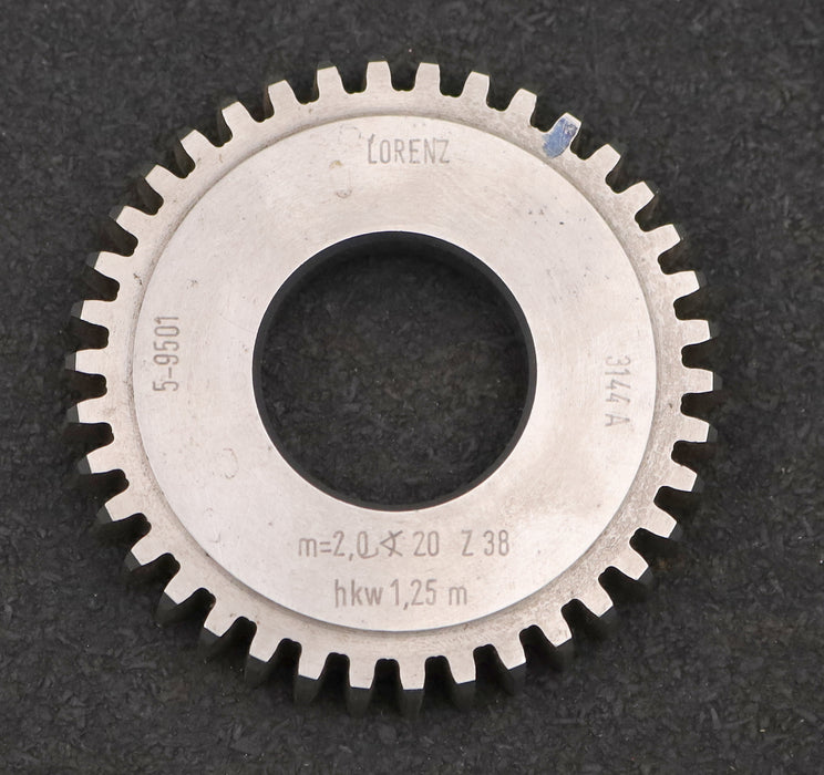 Bild des Artikels LORENZ-Scheibenschneidrad-m=-2,0mm-EGW-20°-Z=-38-Kh=-1,25m-Ø81x13xØ1-1/4"