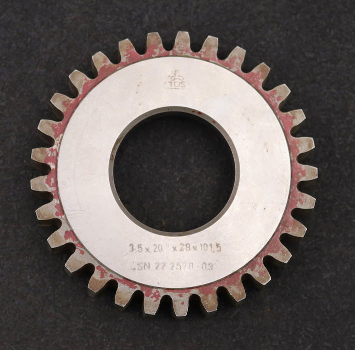 Bild des Artikels TOS-Scheibenschneidrad-m=-3,5mm-EGW-20°-Z=-29-Ø108x20xØ1-3/4"---ein-Abschlag