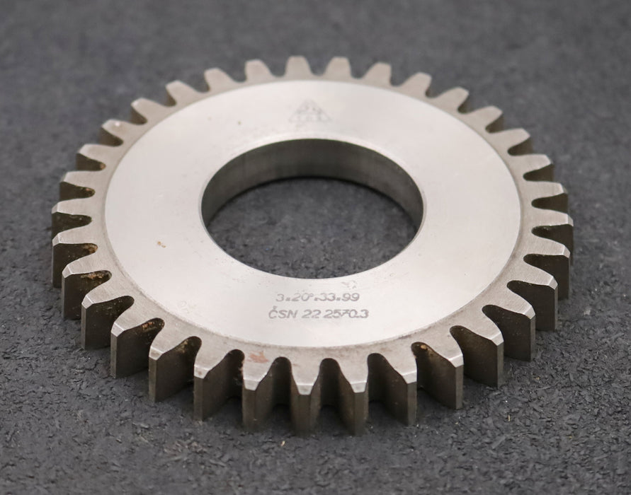 Bild des Artikels TOS-Scheibenschneidrad-m=-3mm-EGW-20°-Z=-33-Ø106x12xØ1-3/4"-gebraucht