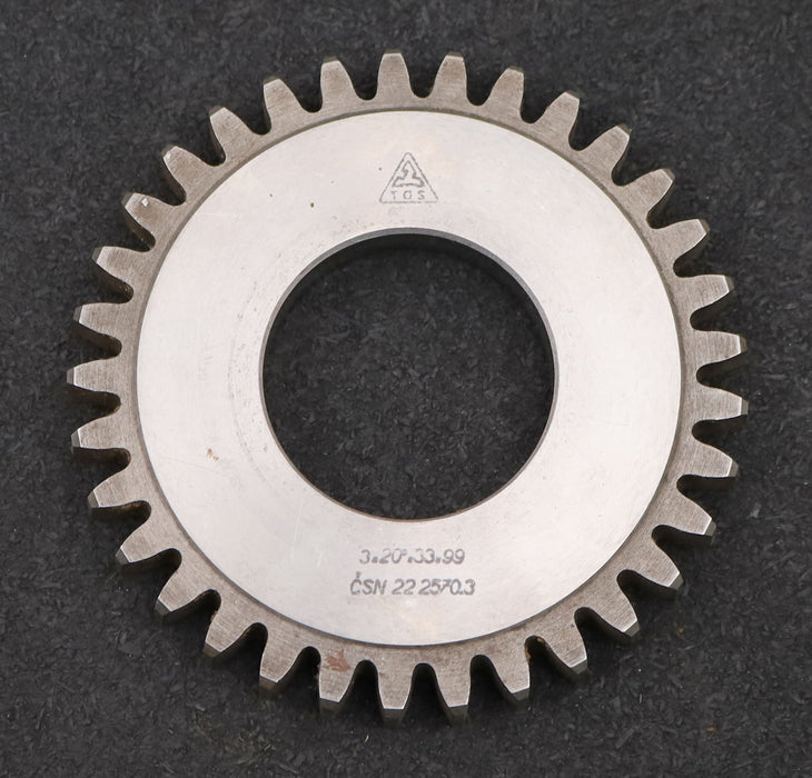 Bild des Artikels TOS-Scheibenschneidrad-m=-3mm-EGW-20°-Z=-33-Ø106x12xØ1-3/4"-gebraucht