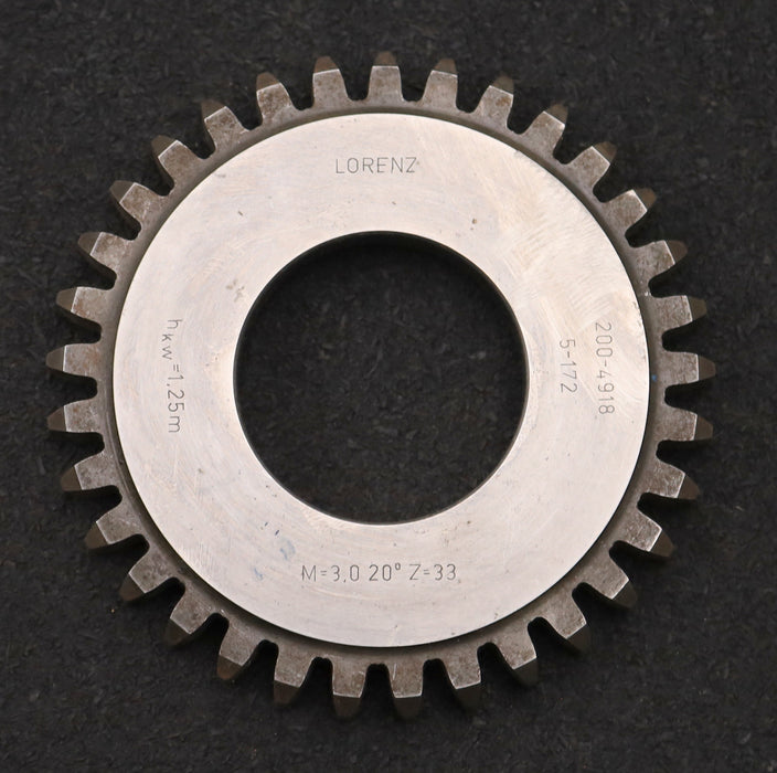 Bild des Artikels LORENZ-Scheibenschneidrad-m=-3,0mm-EGW-20°-Z=-33-hkw=-1,25m-Ø106x13xØ1-3/4"
