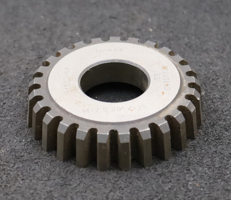 Bild des Artikels LORENZ-Scheibenschneidrad-m=-2,5mm-EGW-20°-Z=-25-hkw=-1,25xm-Ø66x15xØ25mm