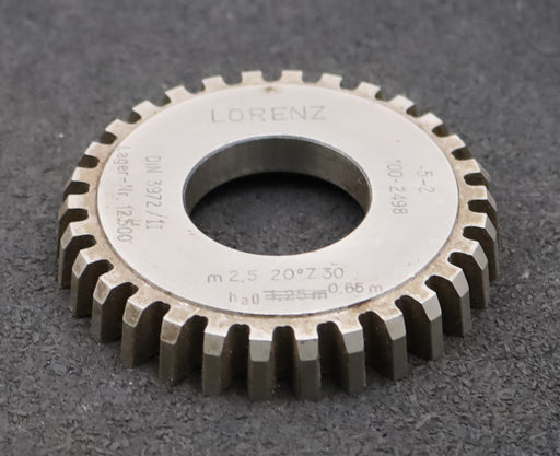 Bild des Artikels LORENZ-Scheibenschneidrad-m=-2,5mm-EGW-20°-Z=-30-ha0=-0,65m-Ø77x12xØ1-1/4''