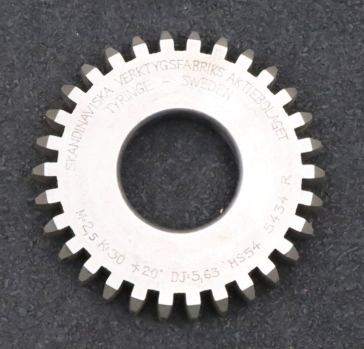 Bild des Artikels SVA-Scheibenschneidrad-m=-2,5mm-EGW-20°-Z=-30-DJ=-5,63-Ø81x12xØ1-1/4"-HS54
