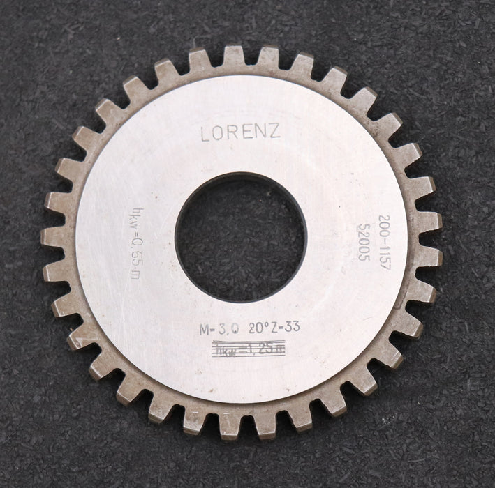 Bild des Artikels LORENZ-Scheibenschneidrad-m=-3mm-EGW-20°-Z=-33-hkw=-0,65m-Ø101x10xØ1-1/4''