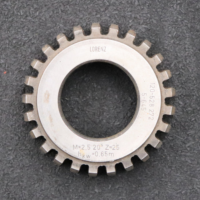 Bild des Artikels LORENZ-Scheibenschneidrad-m=-2,5mm-EGW-20°-Z=-25-hkw=-0,65m-Ø67x21xØ1-1/4''