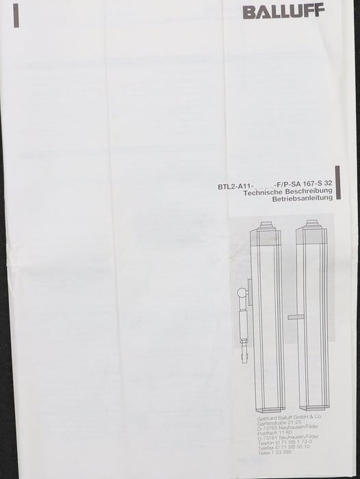 Bild des Artikels BALLUFF-MICROPULSE-Transsonar-Wegaufnehmer-BTL2-A11-0250-F-SA167-S32-783806