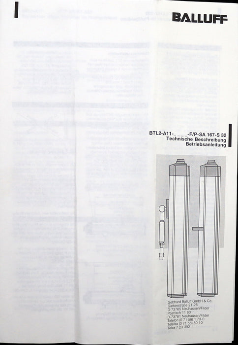 Bild des Artikels BALLUFF-MICROPULSE-Transsonar-Wegaufnehmer-BTL2-A11-0900-F-SA167-S32-782492
