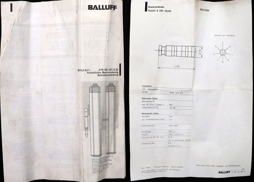 Bild des Artikels BALLUFF-MICROPULSE-Transsonar-Wegaufnehmer-BTL2-A11-0150-F-SA167-S32-320783680