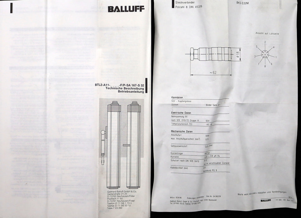 Bild des Artikels BALLUFF-MICROPULSE-Transsonar-Wegaufnehmer-BTL2-A11-0100-P-SA167-S32