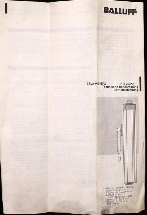 Bild des Artikels BALLUFF-MICROPULSE-Transsonar-Wegaufnehmer-BTL2-A11-0500-F-SA167-S32-783030