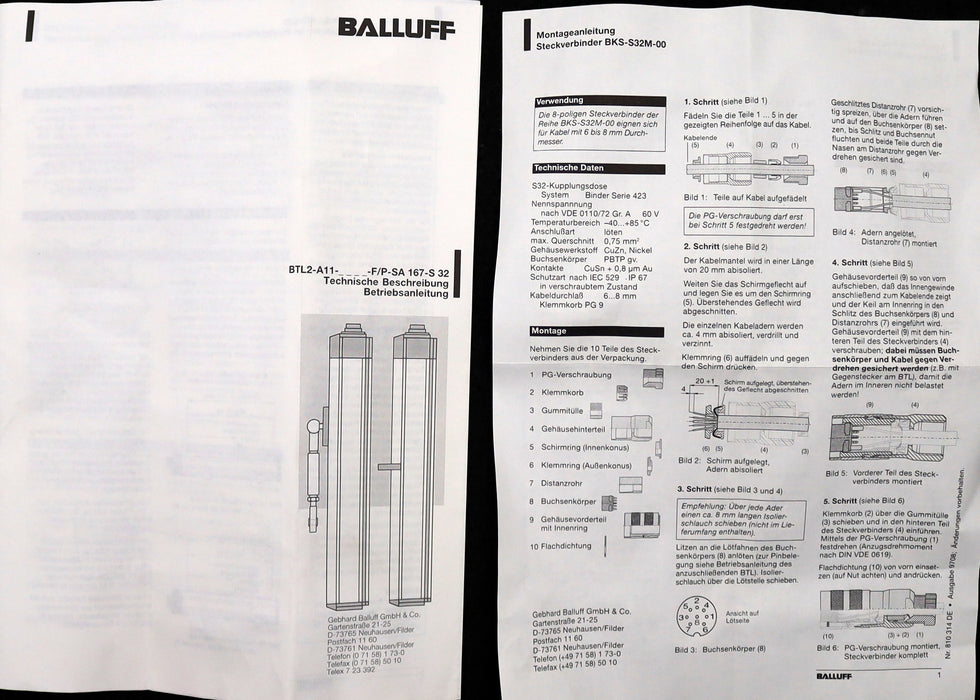 Bild des Artikels BALLUFF-MICROPULSE-Transsonar-Wegaufnehmer-BTL2-A11-0600-F-SA167-S32-782913