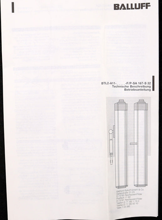 Bild des Artikels BALLUFF-MICROPULSE-Transsonar-Wegaufnehmer-BTL2-A11-0600-P-SA167-S32-111157