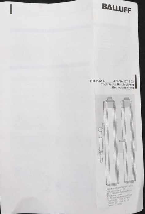Bild des Artikels BALLUFF-MICROPULSE-Transsonar-Wegaufnehmer-BTL2-A11-0650-F-SA167-S32-113015