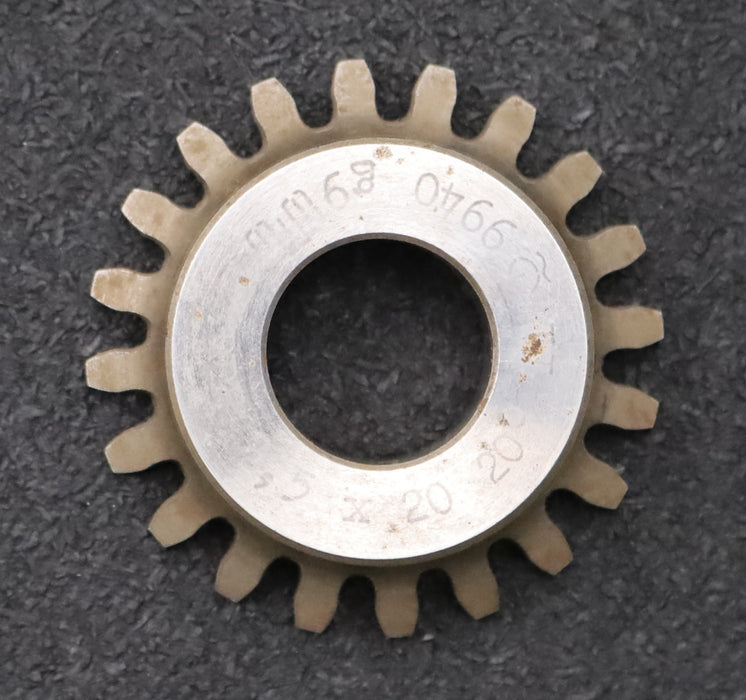 Bild des Artikels PWS-Glockenschneidrad-m=-2,5mm-EGW-20°-Z=-20-BP-II-Ø53x14xØ20mm-gebraucht