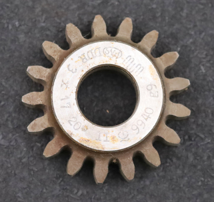 Bild des Artikels PWS-Glockenschneidrad-m=-3mm-EGW-20°-Z=-17-BP-II-Ø58x18xØ20mm-gebraucht