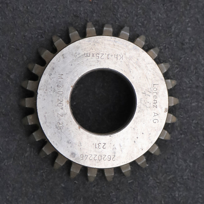 Bild des Artikels LORENZ-Glockenschneidrad-m=-3mm-EGW-20°-Z=-26-hk=-1,25xm-Ø84x31xØ1-1/4''