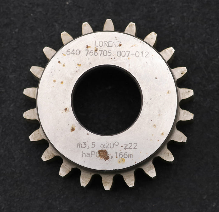 Bild des Artikels LORENZ-Glockenschneidrad-m=-3,5mm-EGW-20°-Z=-22-haP0=-1,166m-Ø86x39xØ1-1/4''