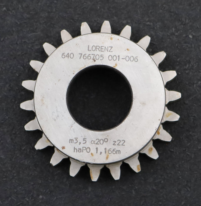 Bild des Artikels LORENZ-Glockenschneidrad-m=-3,5mm-EGW-20°-Z=-22-haP0=-1,166m-Ø84x29xØ1-1/4''