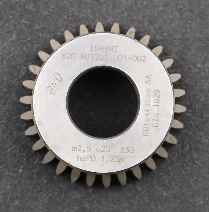Bild des Artikels LORENZ-Glockenschneidrad-m=-2,5mm-EGW-20°-Z=-30-haP0=-1,25m-Ø82x33xØ1-1/4''