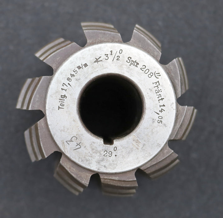 Bild des Artikels HP-Schneckenrad-Wälzfräser-worm-wheel-hob-Teilung-17,845mm-14,5°-EGW
