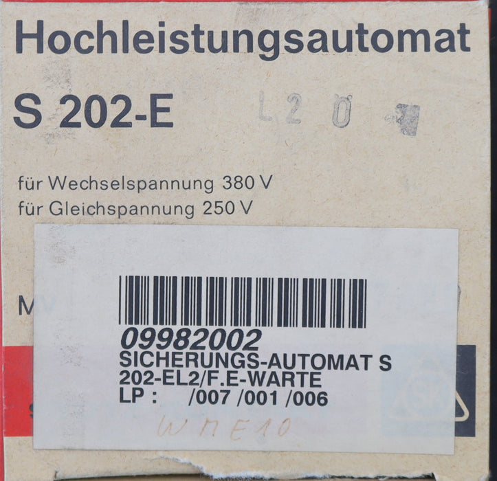 Bild des Artikels STOTZ-Hochleistungsautomat-S202-L-2A-250-380VAC-unbenutzt-in-OVP