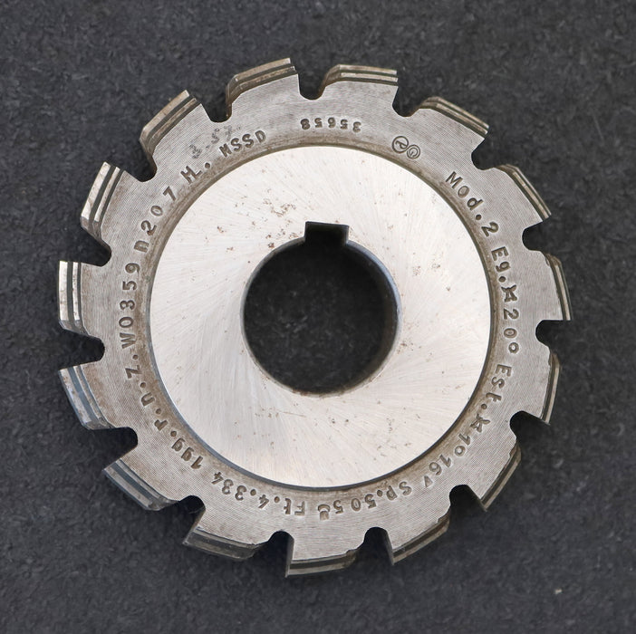 Bild des Artikels GPS-Schneckenrad-Wälzfräser-worm-wheel-hob-m=-2mm-EGW-20°-Frästiefe-4,334mm