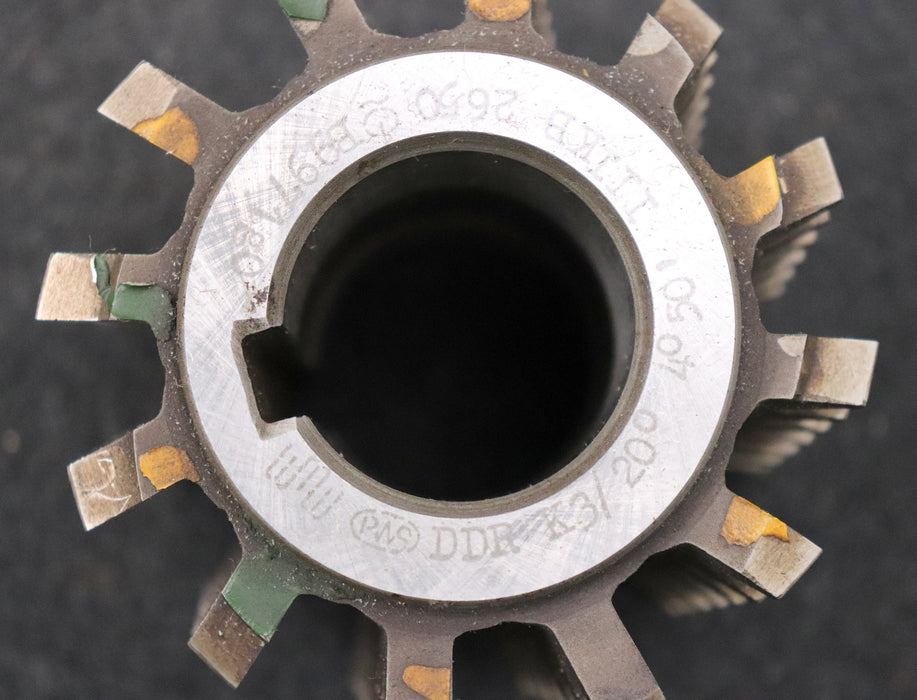 Bild des Artikels PWS-Zahnrad-Wälzfräser-gear-hob-m=-3,0mm-20°-EGW-BPIII-DIN-3972-Ø80x71xØ32mm-HSS