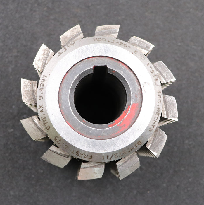 Bild des Artikels SAAZOR-Zahnrad-Wälzfräser-m=-3,0mm-EGW-20°-BPII-nach-DIN-3972-Ø103x106xØ32mm-LKN