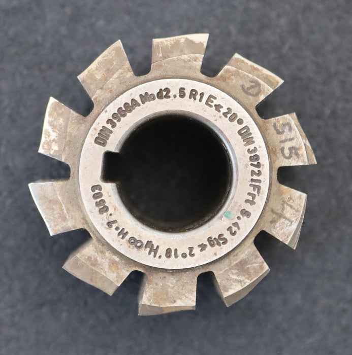 Bild des Artikels FETTE-Zahnrad-Wälzfräser-m=-2,5mm-EGW-20°-BPI-DIN-3972-Ø69x57xØ27mm-mit-LKN