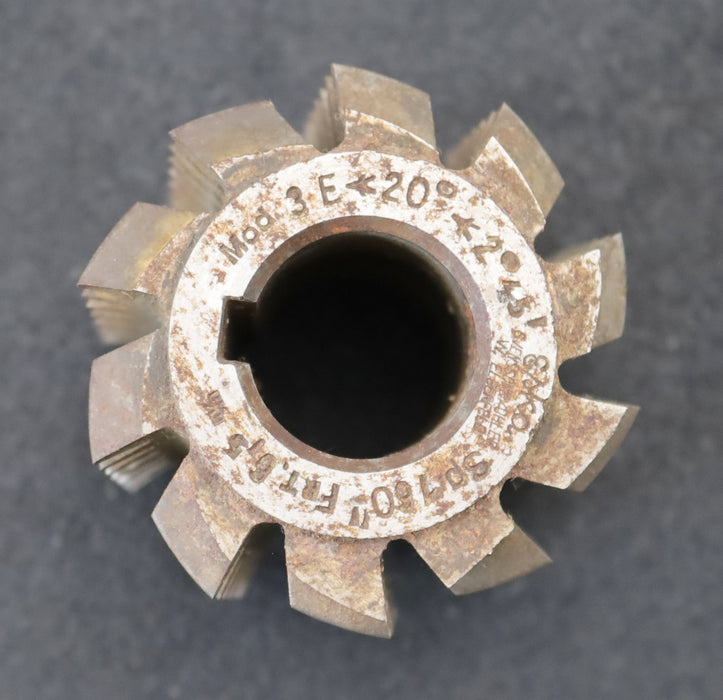 Bild des Artikels Zahnrad-Wälzfräser-m=-3,0mm-EGW-20°-Ø70x70xØ27mm-mit-LKN-1gg-Re.-spiralgenutet