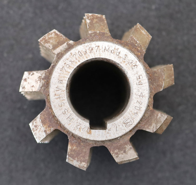 Bild des Artikels FETTE-Zahnrad-Wälzfräser-m=-3,25mm-EGW-20°-Ø75x70xØ27mm-mit-LKN-1gg.-Rechts