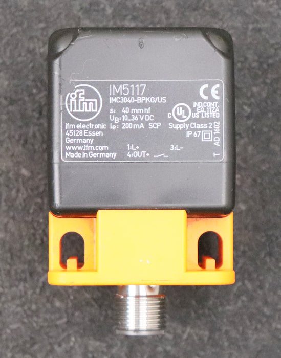 Bild des Artikels IFM-induktiver-Sensor-IM5117-IMC3040-BPKG/US-S:-40mm-nf-UB:-10…36VDC-le:-200mA