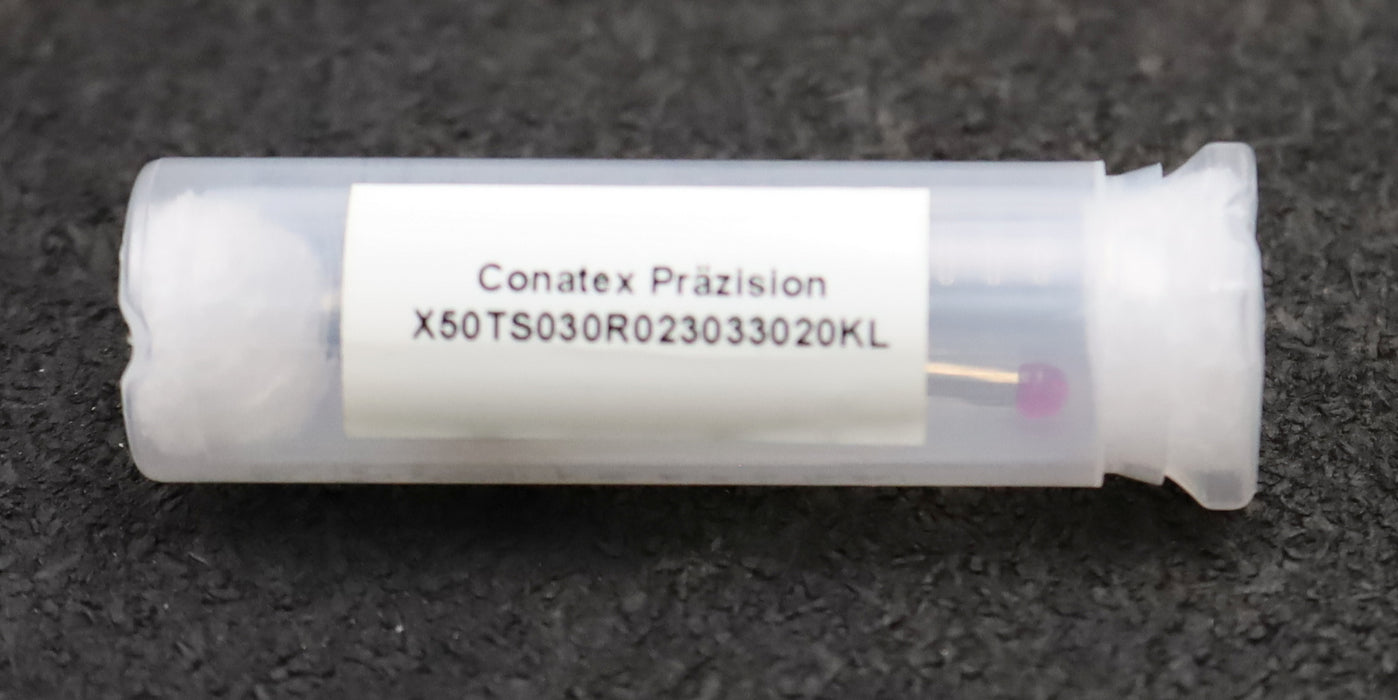 Bild des Artikels CONATEX-PRÄZISION-Taststift-X50TS030R023033020KL-Gewinde-M5-KugelØ-3mm